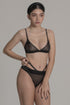JOAN Black Front-Clip Triangle Bra